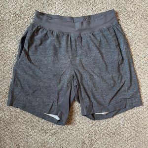 lululemon Heathered grey T.H.E short. *Linerless